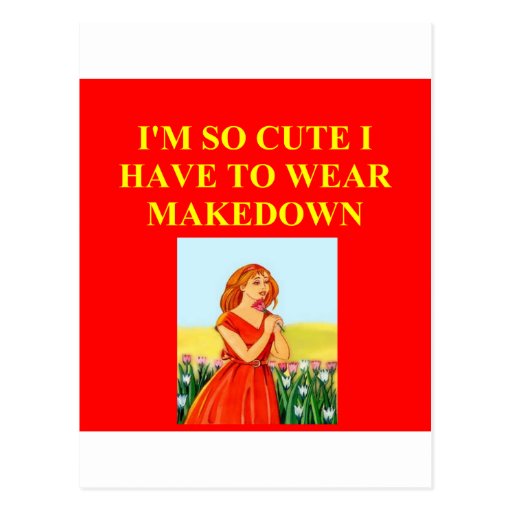 cute redhead joke postcard Zazzle