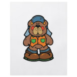 cute redneck camper bear flyer