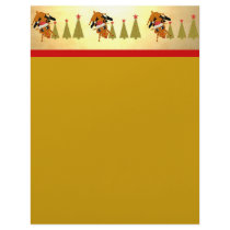 Cute Reindeer and Christmas Trees letterhead