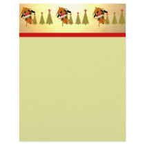 Cute Reindeer and Christmas Trees letterhead
