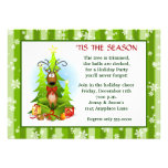 Cute Reindeer Christmas Party Invitation