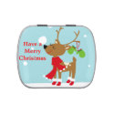 Cute Reindeer Jelly Belly Candy Tin