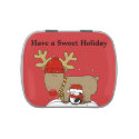 Cute Reindeer & Penguin Jelly Belly Candy Tin