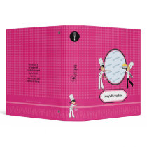 Cute Retro Chef Recipe Album Illustrated Vinyl Binder