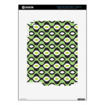 Cute retro green mod seventies pattern ipad skin for iPad 3