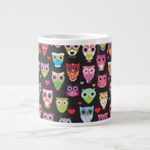 Cute retro owl mug extra large mugs