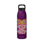 Cute Retro Owl Water Bottle