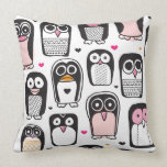 Cute retro Penguin kids pattern pillow home pillows