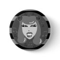 Cute Retro Radio Girl buttons by toxiferousdark Cute Retro Radio Girl buttons