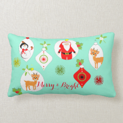 Cute Retro Style Festive Themed Home Decor Throw Pillows