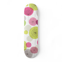Cute retro tree flower pattern design skate board deck