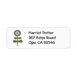 Cute Retro Trees Floral Pattern labels