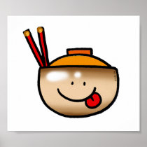 Cute rice bowl print