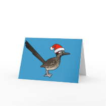Cute Roadrunner Santa Claus Card