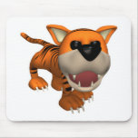 cute roaring baby tiger