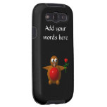 Cute robin with a rose samsung galaxy SIII cover