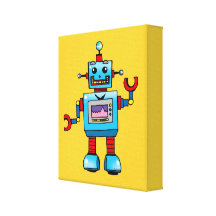 Cute robot canvas print