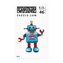Cute robot stamps