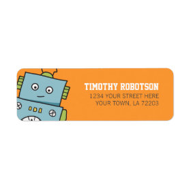 Cute Robot Return Address Labels Return Address Label