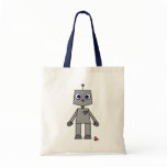 Cute Robot With A Broken Heart Tote Bags