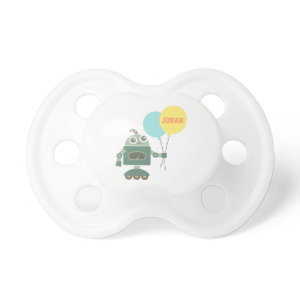 Cute Robot with Balloons For Babies Pacifiers