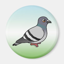 Customizable Rock Pigeon Round Magnet