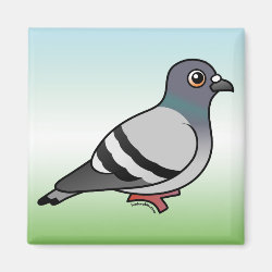 Customizable Rock Pigeon Square Magnet