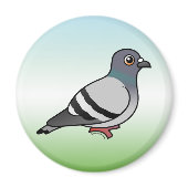 Customizable Rock Pigeon Round Magnet