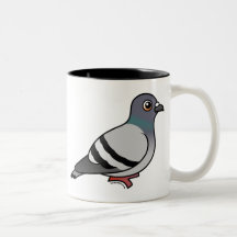 Cute Rock Pigeon Mugs