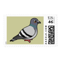 Cute Rock Pigeon Postage Stamp