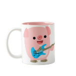 Cute Rockin' Cartoon  Pig Mug