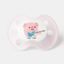 Cute Rockin' Cartoon Pig Pacifier BooginHead Pacifier