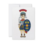 Cute Roman Soldier RSVP Card Announcement