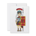 Cute Roman Soldier RSVP Card Custom Invitation