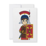Cute Roman Soldier RSVP Card Personalized Announcements