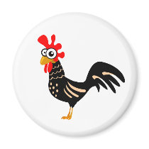 Cute rooster refrigerator magnets