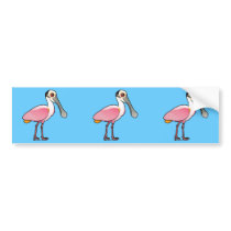 Cute Roseate Spoonbill Bumper Sticker