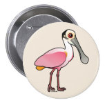 Cute Roseate Spoonbill Pinback Button