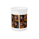 Cute Rottweiler Pup On "Black and Tan" Drink Pitcher