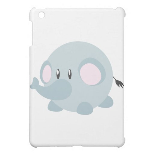 Cute Round Elephant iPad Mini Cases Zazzle