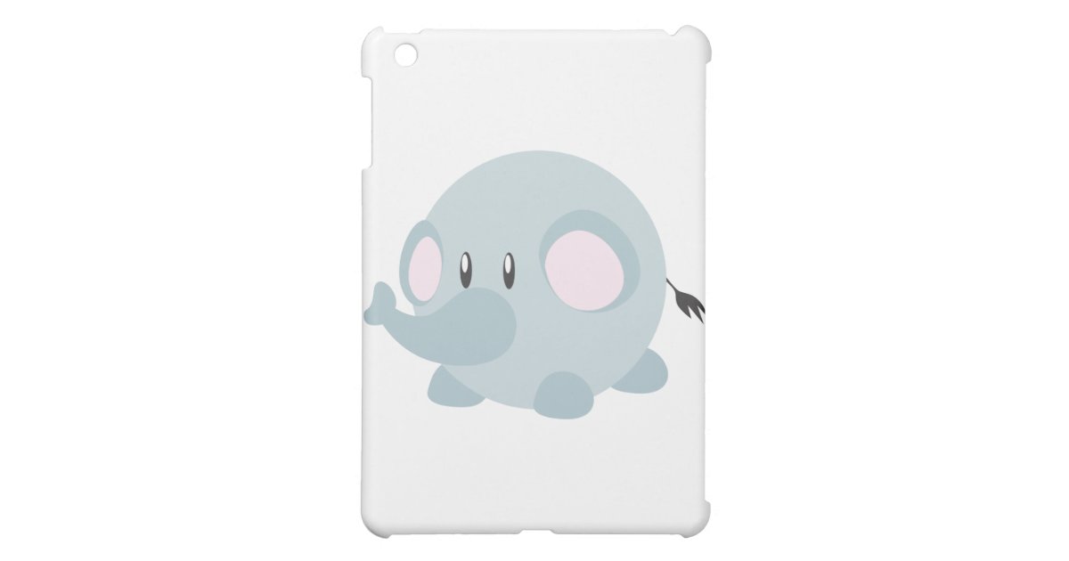 Cute Round Elephant iPad Mini Cases Zazzle