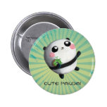 Cute Round Panda Button