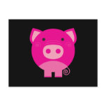Cute Round Pig Cartoon Post Card