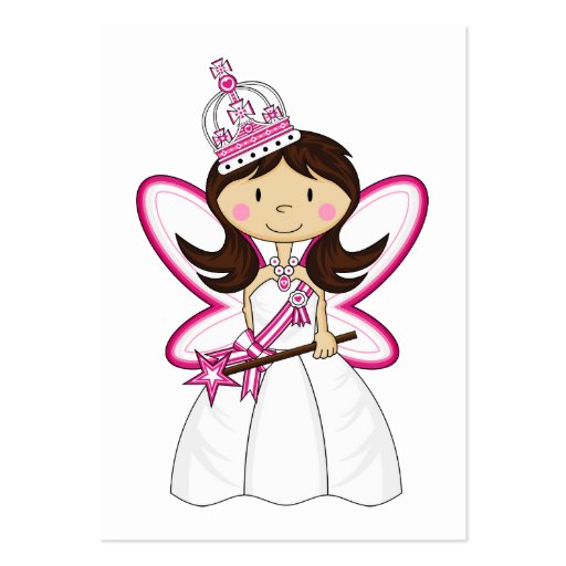 Cute Royal Princess Bookmark Business Card Template (back side)