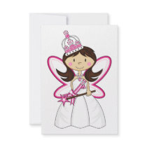 Cute Royal Princess RSVP Card Custom Invitation