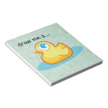 Cute rubber duck with bubbles notepad notepads