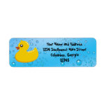 Cute Rubber Ducky/Blue Bubbles labels