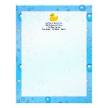 Cute Rubber Ducky/Blue Bubbles letterhead