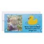 Cute Rubber Ducky/Blue Bubbles Customized Photo Card