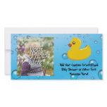 Cute Rubber Ducky/Blue Bubbles photo cards